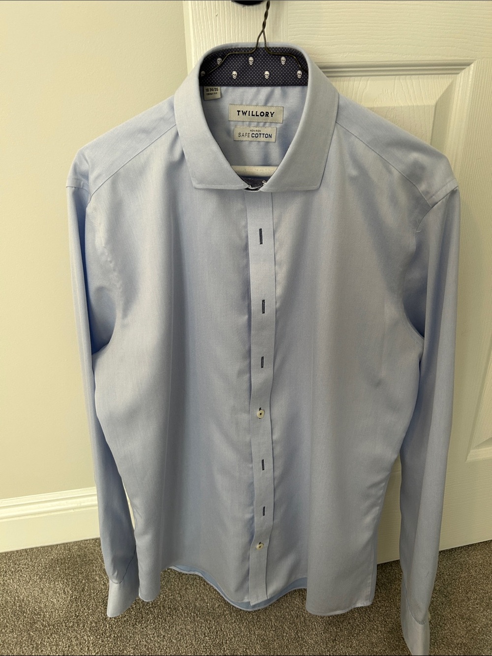 Twillory Light Blue Dress Shirt — Slim Fit Cotton Blend